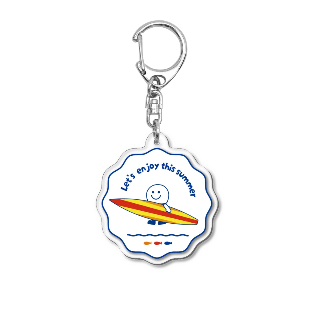 アクリルキーホルダー 【期間限定】ブックオフ サマーサーフよむよむ君