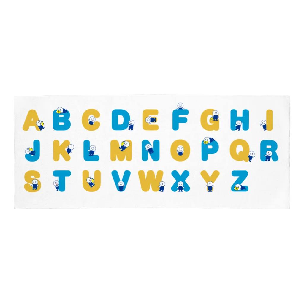 フェイスタオル ブックオフ よむよむ君アルファベット「AtoZ」