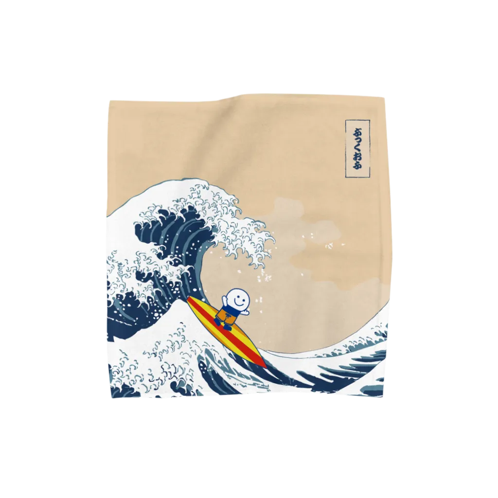 タオルハンカチ 【期間限定】ブックオフ 浮世絵サーフよむよむ君
