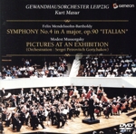 《イタリア》《展覧会の絵(ゴルチャコフ編曲)》             マズア、ゲヴァントハウス管弦楽団