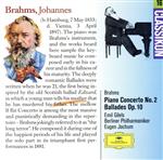 【輸入盤】Brahms;Piano Concerto No.2