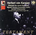 【輸入盤】モーツァルト:協奏交響曲変K.297b、R.シュトラウス::交響詩「ツァラトゥストラはかく語りき」