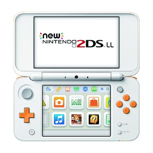 Ｎｅｗニンテンドー２ＤＳ ＬＬ：ホワイト×オレンジ（ＪＡＮＳＯＡＡＡ